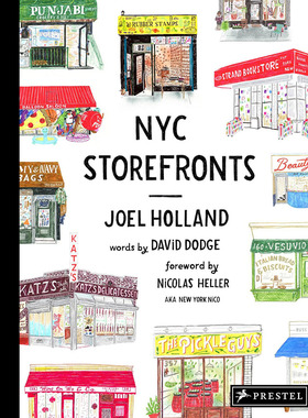 纽约橱窗：备受欢迎的纽约景点插画 英文原版 NYC Storefronts: Illustrations of the Big Apple's Best-Loved Spots