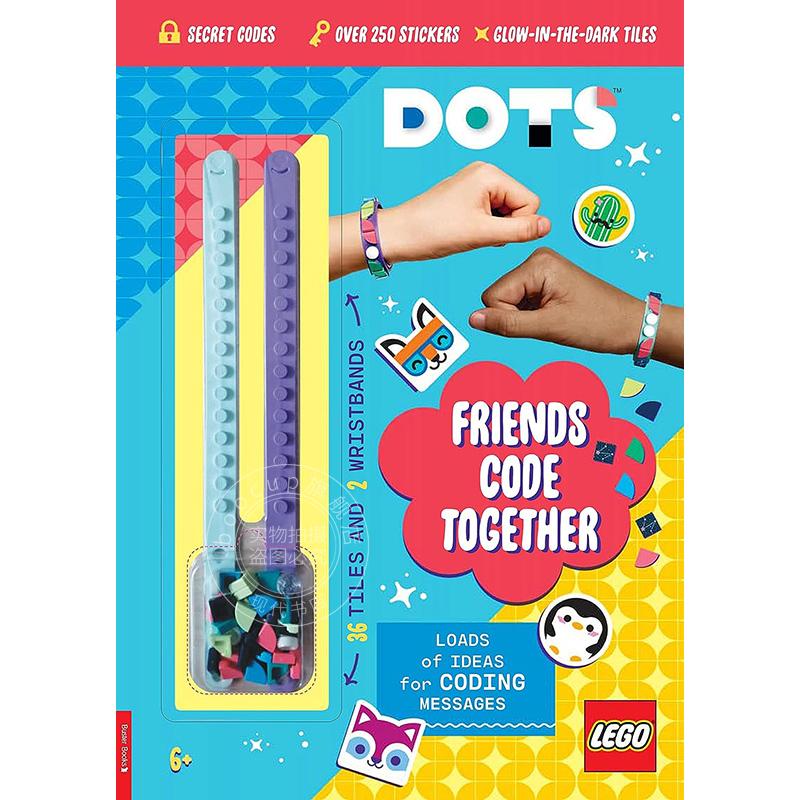 现货 乐高-点点世界：朋友们一起编码 活动与玩具书 乐高Dots系列 英文原版 LEGO DOTS: Friends Code Together