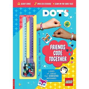 现货 乐高-点点世界：朋友们一起编码 活动与玩具书 乐高Dots系列 英文原版 LEGO DOTS: Friends Code Together