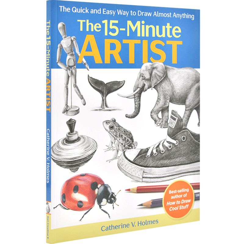 现货 一刻钟绘画速成 英文原版 15-Minute Artist 让人简单快速掌握绘画