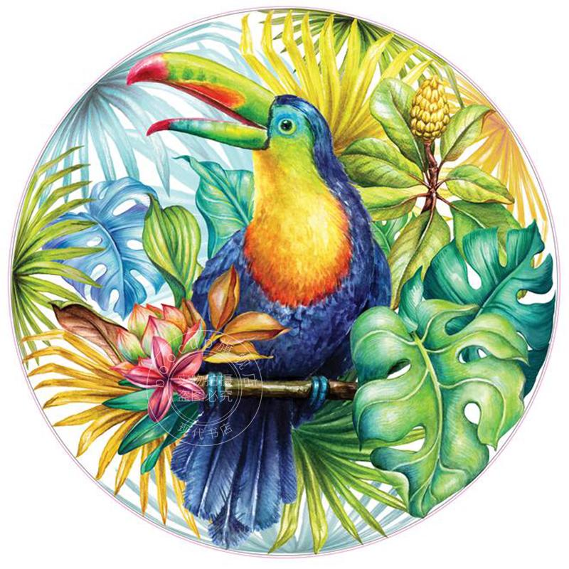 热带巨嘴鸟 1000片拼图 文创周边 Peter Pauper Press 英文原版  Tropical Toucan 1000 Piece Round Jigsaw Puzzle