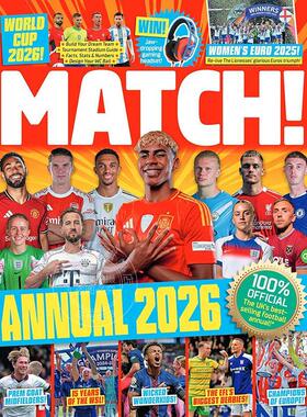预售 Match足球杂志2026年年刊 英文原版 MATCH! Annual 2026 9-11岁