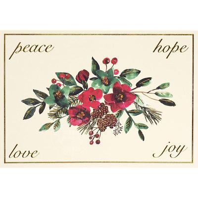 冬日花朵&浆果 明信片信封节日贺卡 文创周边 Peter Pauper Press 英文原版  Winter Blooms & Berries Small Holiday Cards