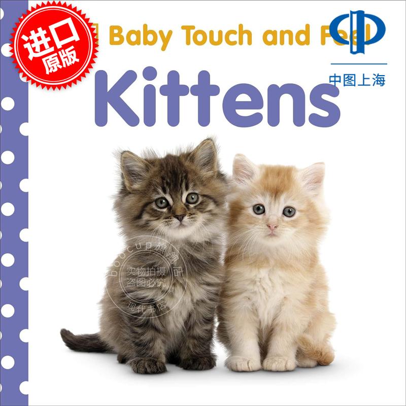 DK出品 宝宝启蒙触摸书 小猫 幼儿启蒙早教纸板书 英文原版 Baby Touch and Feel Kittens 0-3岁