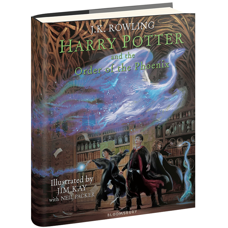 现货 哈利波特与凤凰社 精装 大开本 彩绘插画版第五部 英文原版 Harry Potter and the Order of the Phoenix 5 【中图原版进口】
