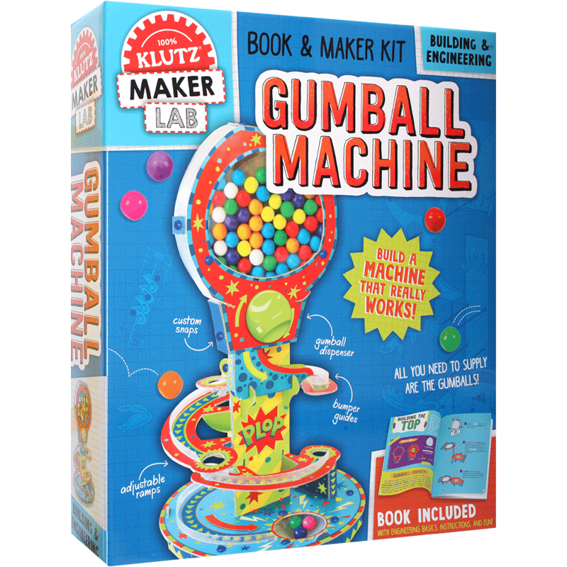 现货 糖果机 英文原版 Gumball Machine 简易糖果机制作 自带素材 培养动手能力 儿童适用