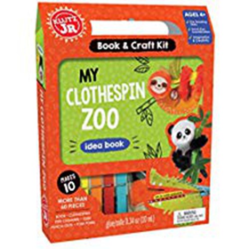现货 我的衣架动物园 英文原版 My Clothespin Zoo 自带素材 培养青少年动手能力 儿童适用