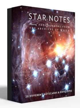 现货 星星笔记本：20 种不同的便签卡和信封  NASA  英文原版 Star Notes: 20 Different Notecards and Envelopes