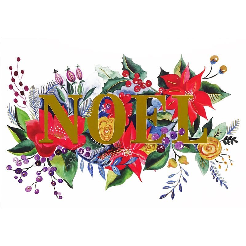 节日明信片贺卡 文创周边 Peter Pauper Press 英文原版  A Bright Noel Small Boxed Holiday Cards