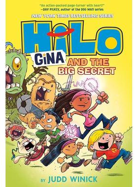 希洛漫画 第8册 吉娜与大秘密 英文原版 Hilo Book 8: Gina and the Big Secret 青少年漫画小说8-12岁