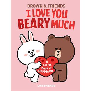 Little 朋友们 Brown Line Book Love Beary Friends Much 英文原版 布朗熊和他 Happiness You