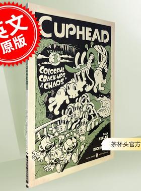 预售 茶杯头官方漫画 卷3 英文原版 Cuphead Volume 3: Colorful Crack-Ups & Chaos 黑马出版 Dark Horse 茶杯头游戏周边书