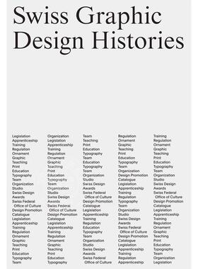 预售 瑞士平面设计史 Swiss Graphic Design Histories 艺术画册 英文原版