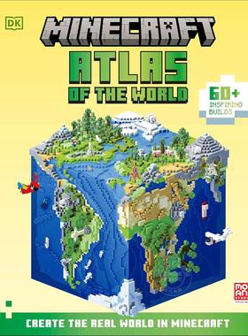 预售 我的世界：世界地图集 游戏周边书 Craig Jelley DK出版社 英文原版 Minecraft Atlas of the World 7-9岁
