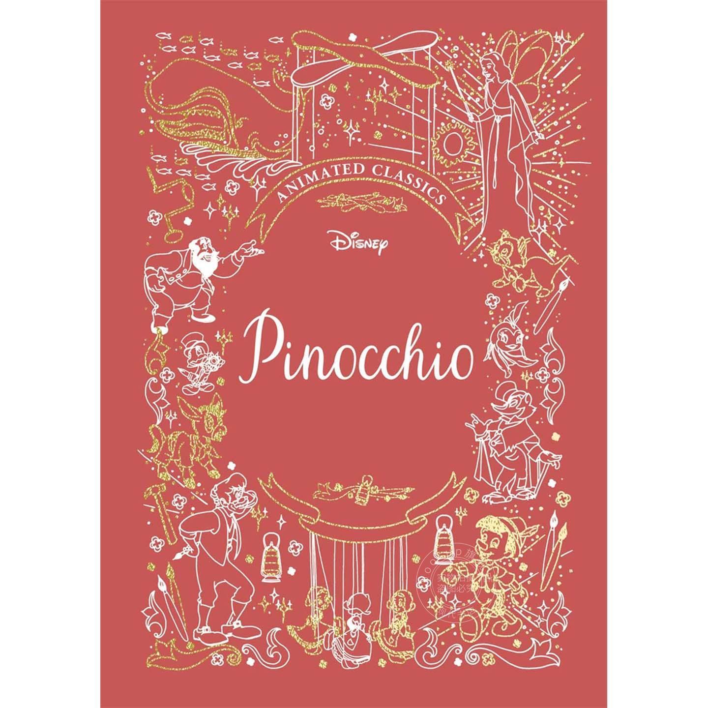 匹诺曹 布面精装 迪士尼动画经典 儿童读物 电影周边书 Disney Animated Classics系列 英文原版 Pinocchio 7-9岁