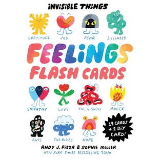 预售 看不见的东西 感受卡片 儿童情绪互动卡片 英文原版 Invisible Things Feelings Flash Cards 5-6岁