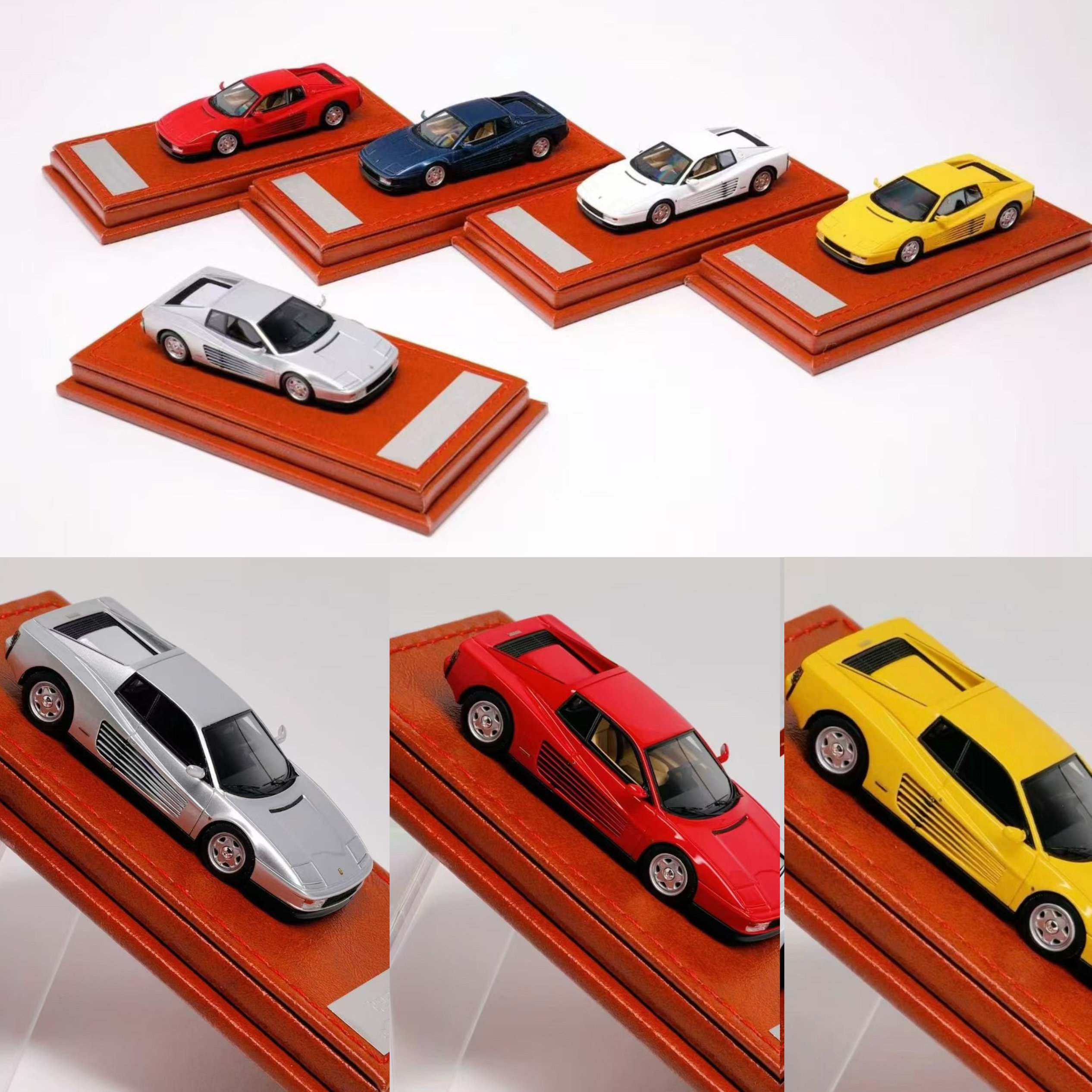 CL车廊1/64法拉利testarossa皮座限量版特斯塔罗萨高端树脂模型