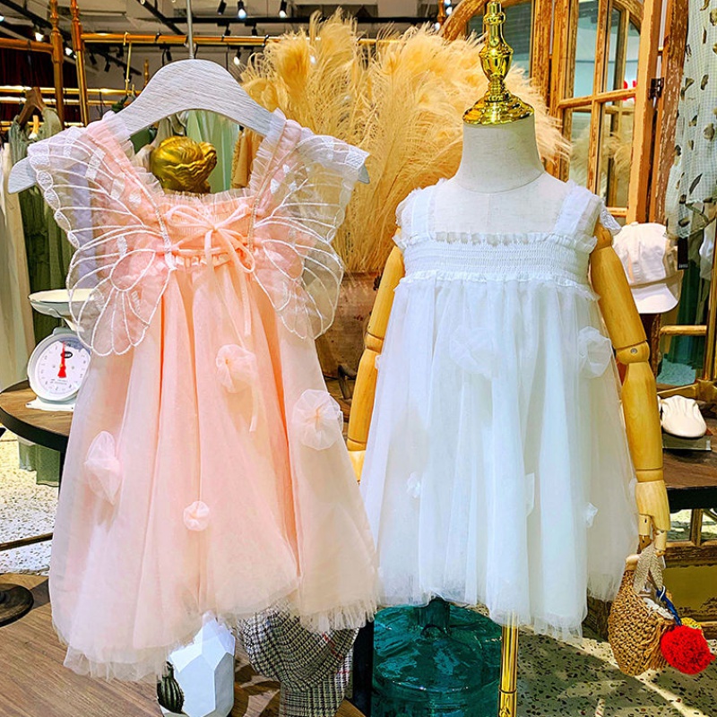 女童连衣裙夏装2020新款儿童公主裙小童吊带裙洋气宝宝蓬蓬纱裙子