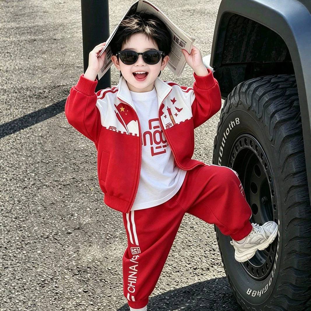 男童女童春秋季新款运动套装儿童