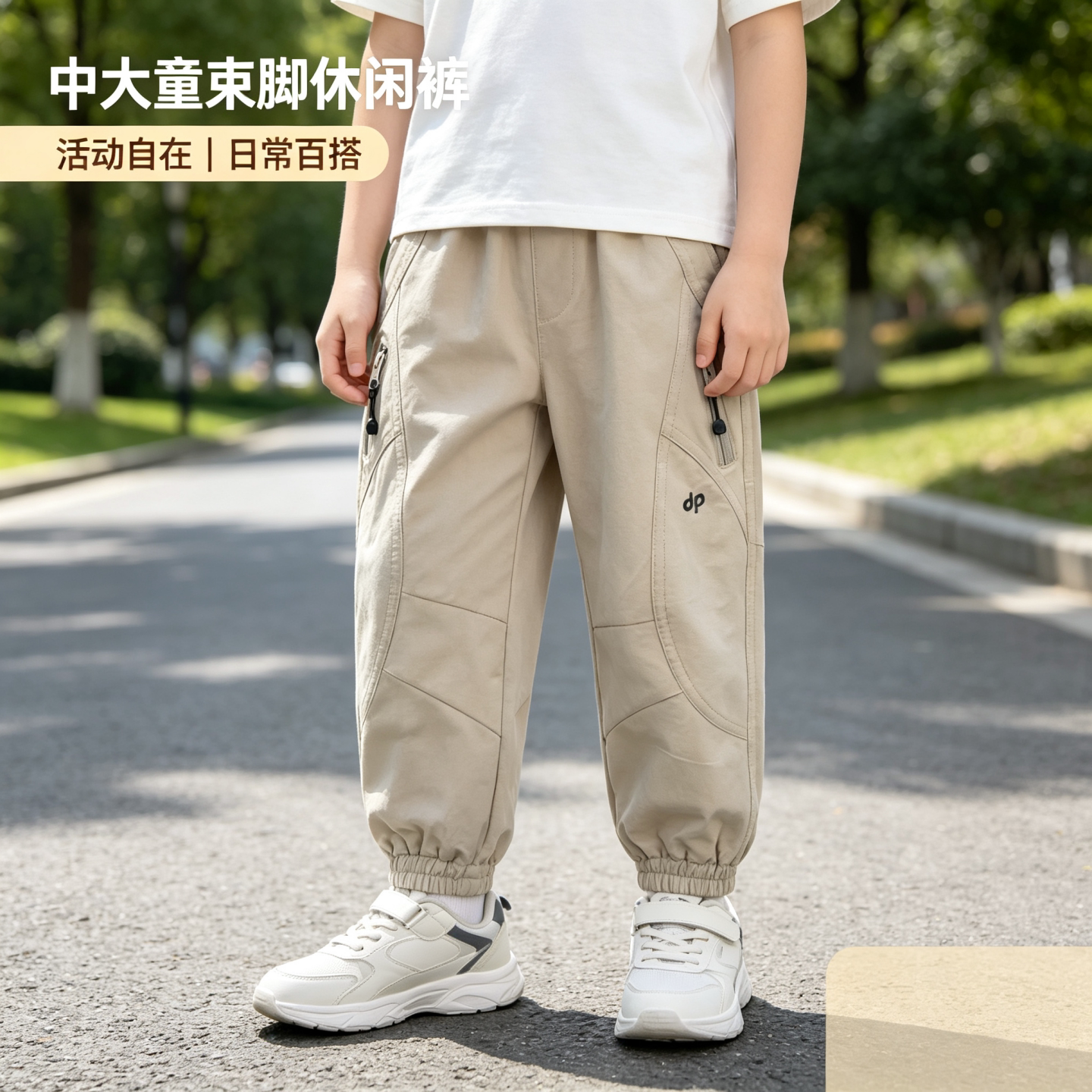 男童春夏洋气束脚休闲长裤
