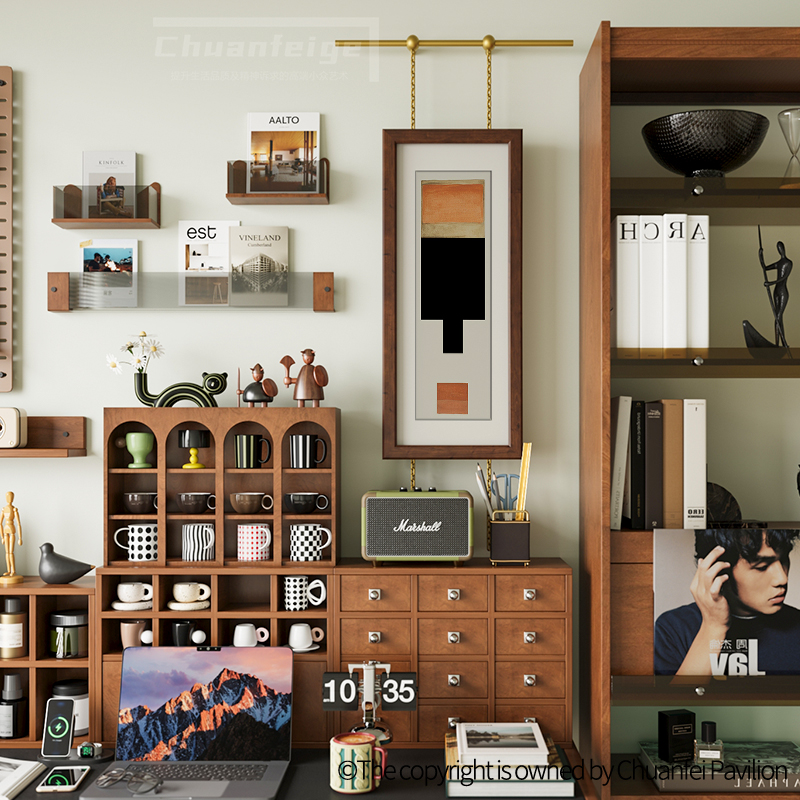 可定制组合装饰画 配横杆挂画器小众艺术壁画 送朋友领导乔迁礼物