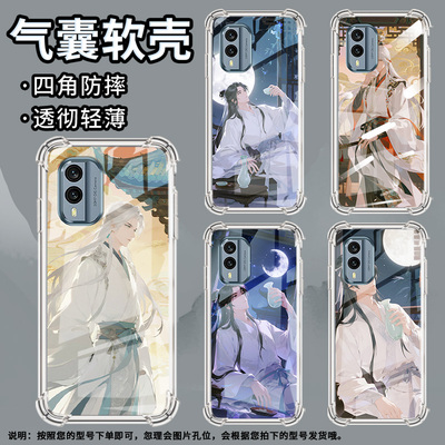 适用小米PocoM3手机壳PocoM3Pro高级感小米PocoM4古装男子PocoM4Pro气囊壳小米PocoM5时尚商务男女保护套