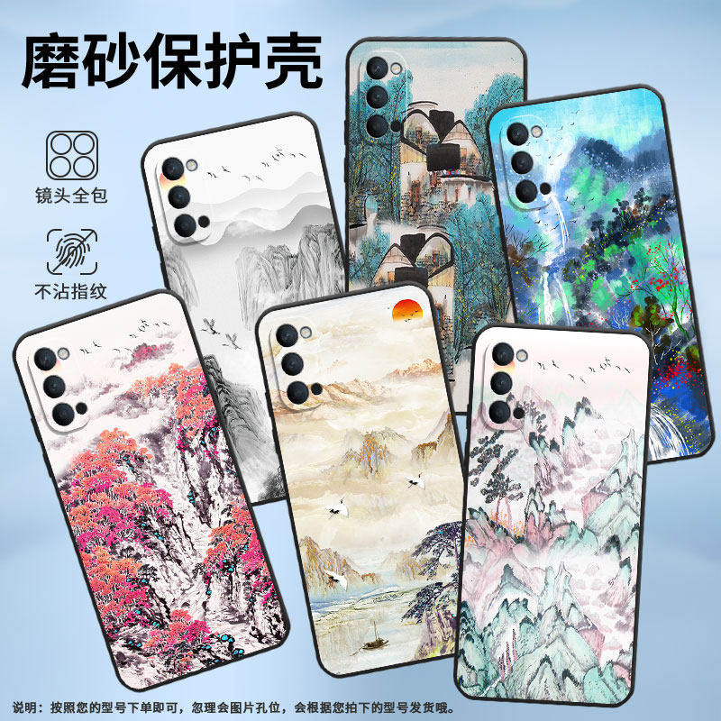 适用OPPOReno手机壳10x纯黑色PCCM00商务0pp0RenoAce保护套Ace2硅胶雁过留声Reno2高级PCKM70轻薄Reno5软壳