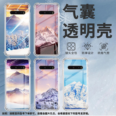 适用LGK61手机壳硅胶LGK71全包边雪山风景中国风LGV60气囊壳防摔LGStylo6高级感商务简约时尚潮流保护套