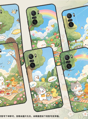 适用小米11i手机壳21081111RG硅胶Xiaomi12T保护套小鸭子野餐13T耐磨23127PN0CC超薄13TPro小米12Lite防摔