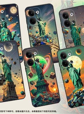 适用OPPOReno3Pro手机壳CPH2109耐磨自由女神像保护套Reno6Pro全包边Reno9Pro硅胶PJH110商务Reno12磨砂壳