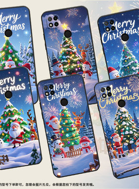 适用红米7手机壳8A防摔爆M1908C3IC全包Redmi9A欢乐圣诞时尚9Power保护套红米10x/10C硅胶220233L2C软壳