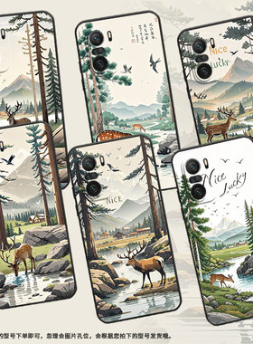 适用小米POCOF3手机壳POCOF4防摔F4GT森林梅花鹿XiaomiPOCOF5商务POCOF6Pro/F7pro高级感24069PC21G保护套