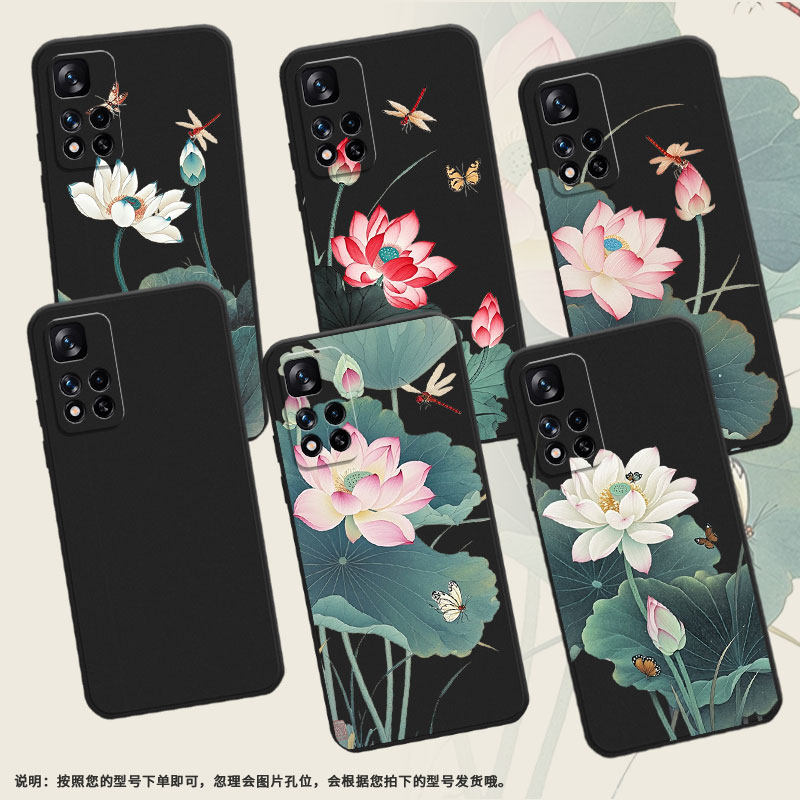 适用小米PocoM2手机壳商务POCOM2Pro时尚磨砂壳小米POCOM2Reloaded高级感荷花XiaomiPocoX4NFC保护套