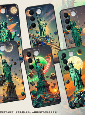 适用vivos12Pro手机壳S18Pro全包V2207A黑色vivis17T磨砂壳自由女神像vivoNEX3硅胶V1950A商务T2Pro保护套