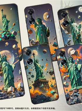 适用oppoa3x手机壳a5活力版phj110商务a1i软壳自由女神像a1s时尚a2高级pju110纯黑色0pp0a5轻薄2025保护套