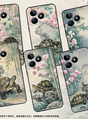 适用RealmeC63手机壳C12超薄RMX2180纯黑色C17防摔1只大乌龟真我C20软壳RMX3261保护套C25S高级感男女款