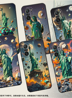适用小米pocof3手机壳pocof4防摔爆f4gt自由女神像xiaomipocof5商务pocof6pro/f6高级感24069pc21g保护套