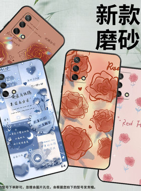 适用OPPOF19手机壳F19s保护壳F19Pro+全包边0pp0F19Pro磨砂壳CPH2219红玫瑰全包边防指纹男女款创意玫瑰超薄