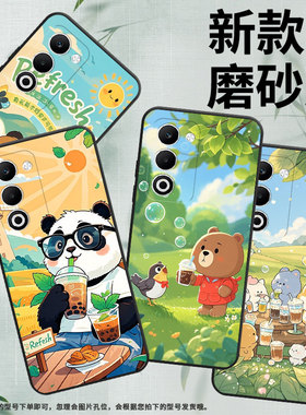 适用oppoa55g国际版手机壳a5x国际版/findx8s/k12s中国风f29开心的熊猫reno13pro商务r7s耐磨reno14防摔a5
