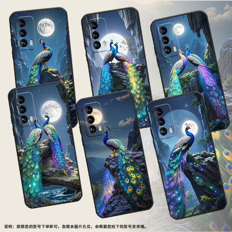 适用魅族15Plus手机壳M15七彩孔雀16th高级感Meizu16全包边M192Q耐磨魅族18魅族18Pro个性16thPlus保护套