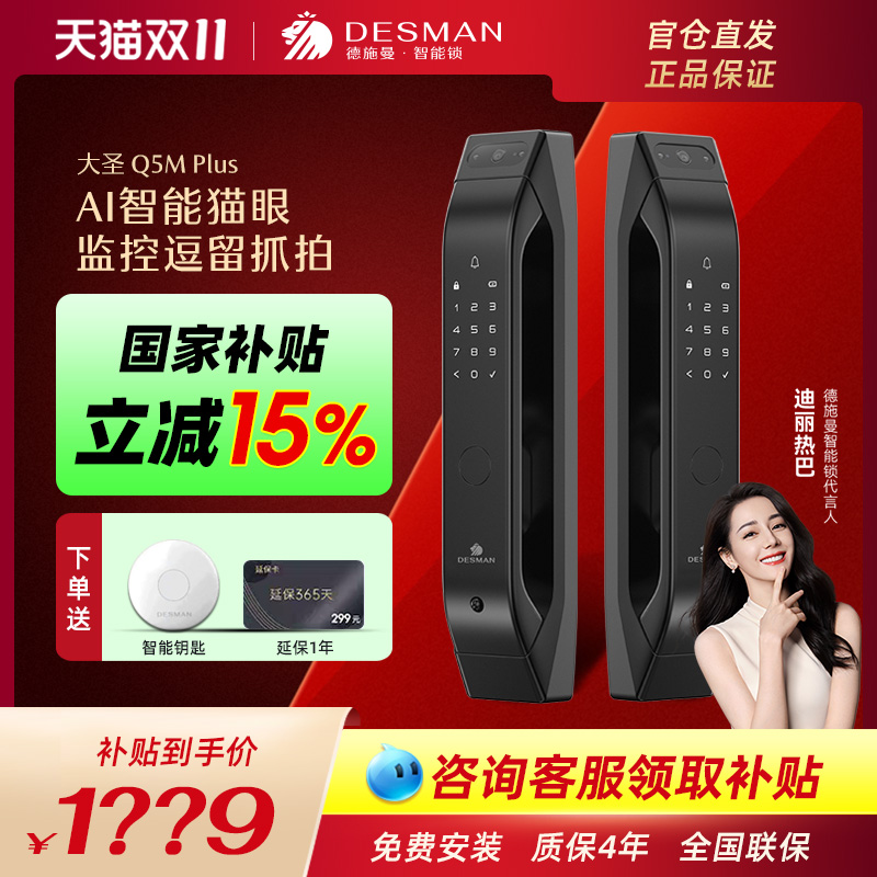 咨询享补贴-德施曼Q5MPlus智能锁