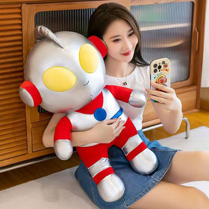超大奥凹凸特曼毛绒公仔玩偶泽塔捷德赛罗男孩睡觉抱枕玩具布娃娃