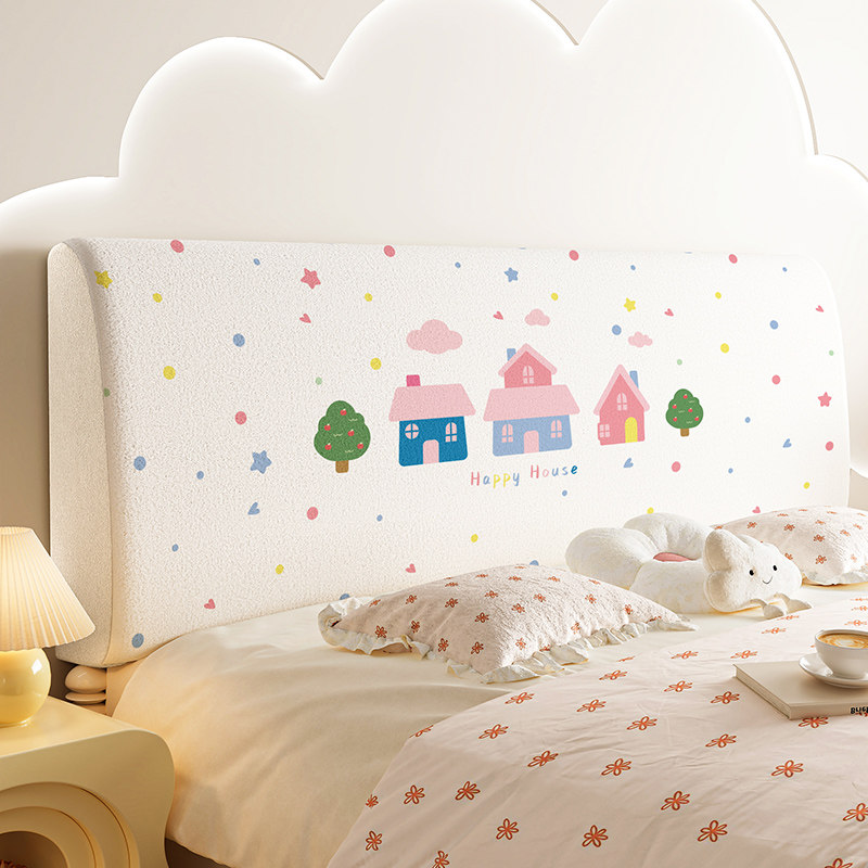 奶油风软包床头罩套2025新款万能通用保护罩儿童卡通床头遮丑神器,居家布艺,床头罩,淘宝优惠券,粉丝福利购,淘宝优惠卷