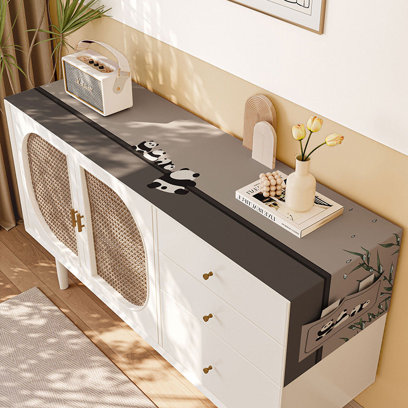 可爱卡通电视柜桌布防水耐脏长条防尘盖布餐边柜玄关柜可收纳台布,居家布艺,桌布,淘宝优惠券,粉丝福利购,淘宝优惠卷