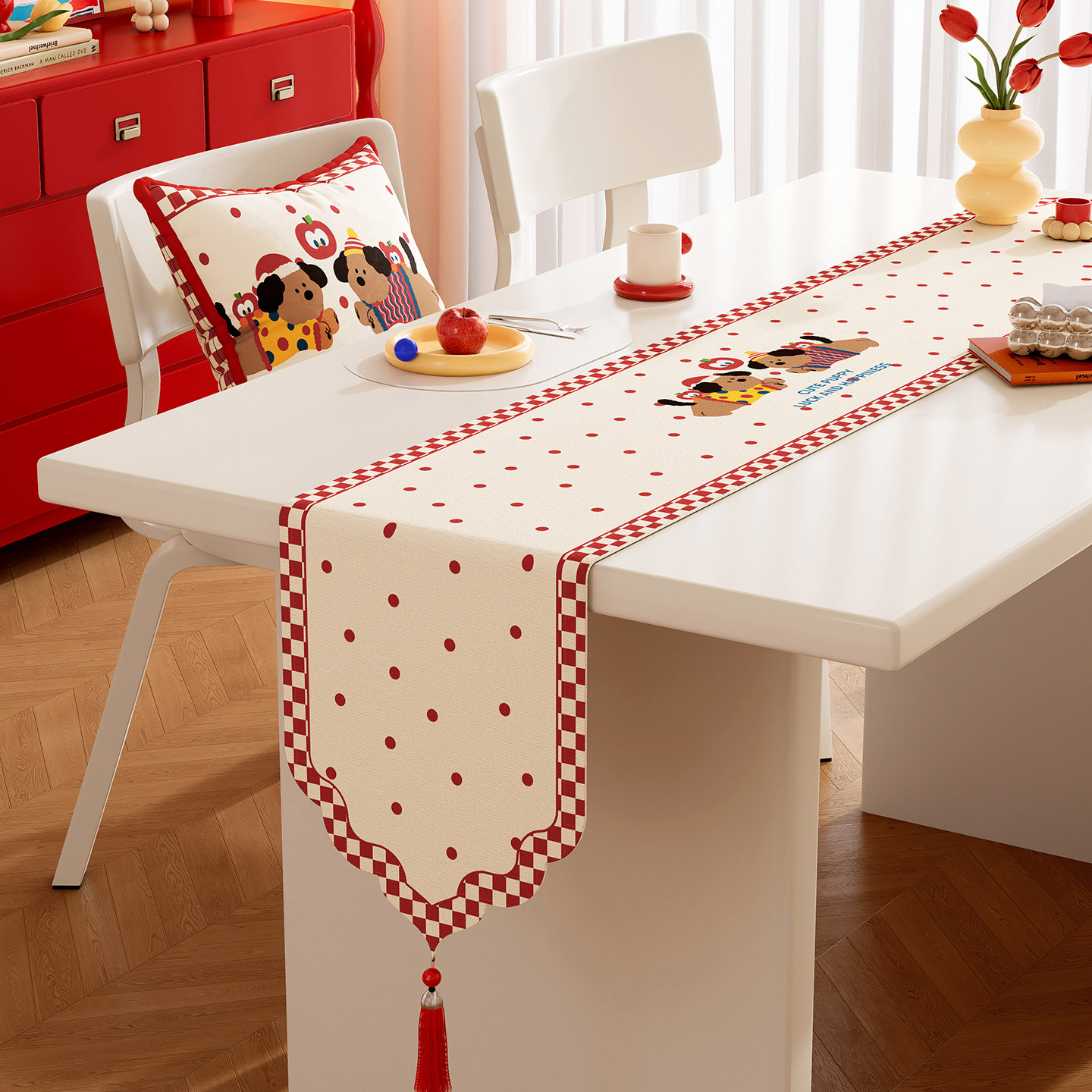 新年异形桌旗2026新春红色喜庆氛围感长条餐桌布家用装饰茶几茶席,居家布艺,桌旗,淘宝优惠券,粉丝福利购,淘宝优惠卷