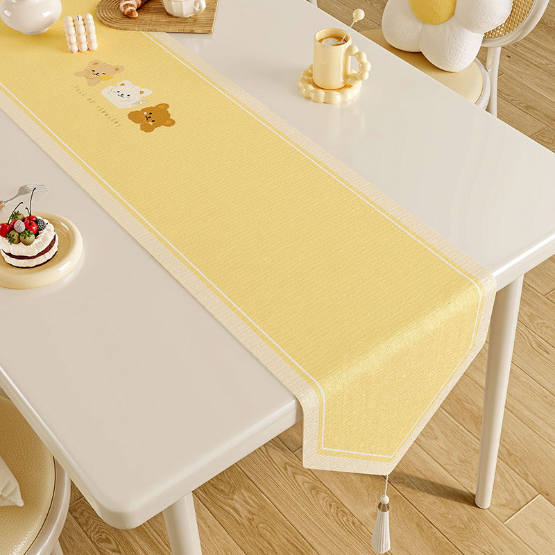 餐桌旗布长条茶几桌布轻奢高端