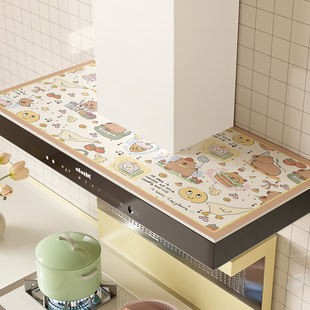 厨房油烟机顶部盖垫防油防水抽烟机防尘耐脏防污可擦洗台面保护垫