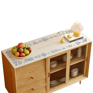 电视柜桌布高级感轻奢台布皮革垫子防水鞋柜五斗柜台面保护垫盖布