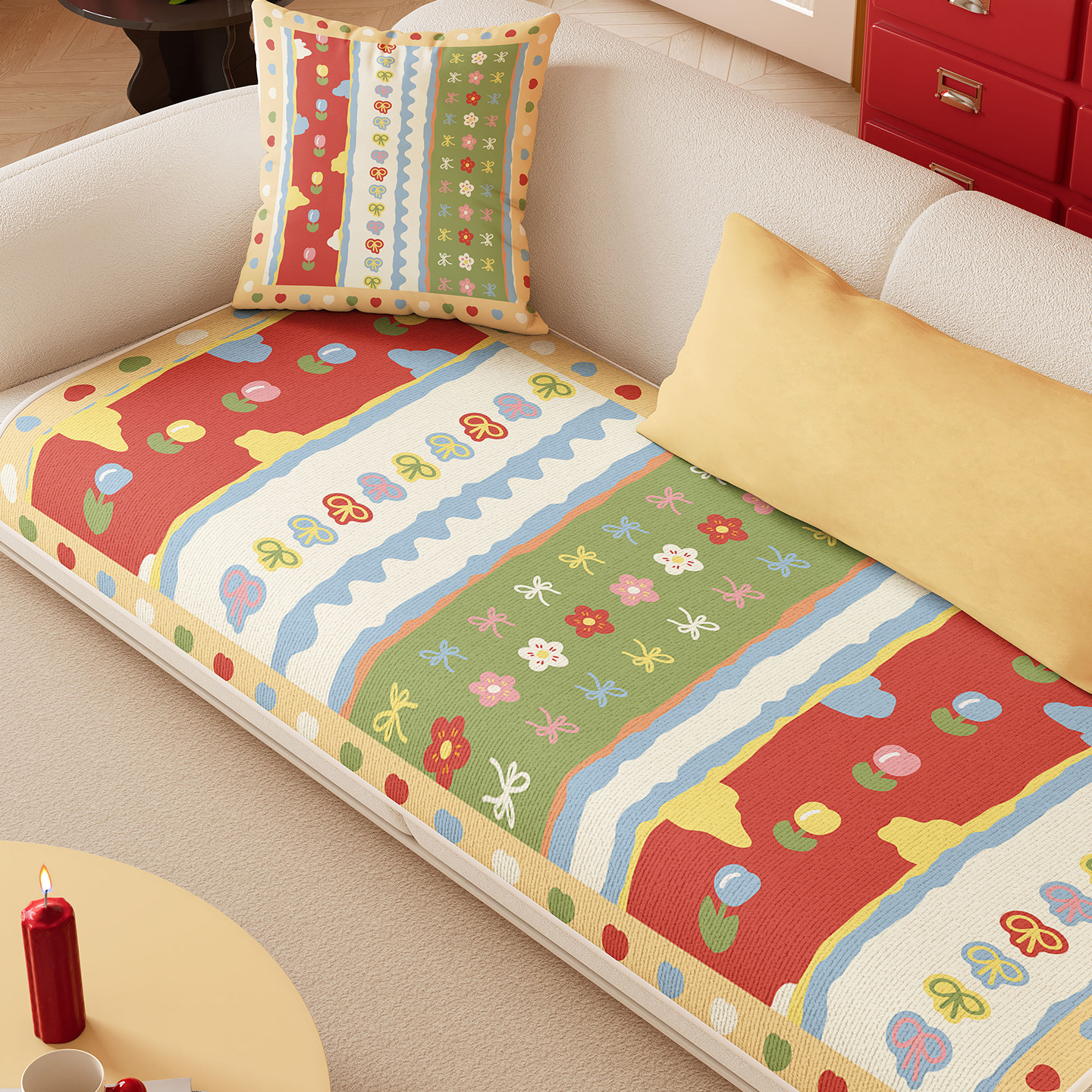 2025新款沙发垫冬季保暖固定防滑防猫抓直排盖布巾一片式沙发坐垫,居家布艺,沙发垫,淘宝优惠券,粉丝福利购,淘宝优惠卷