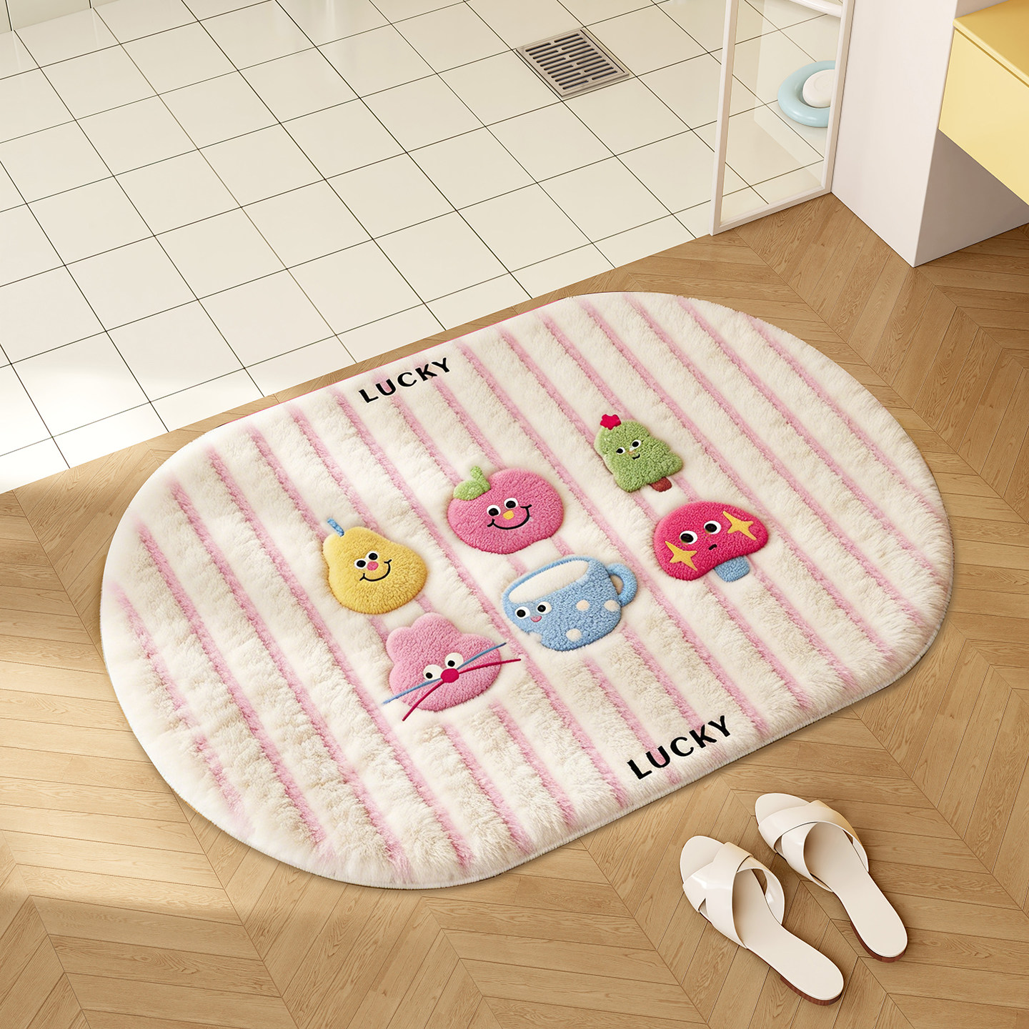 卫生间地垫浴室吸水脚垫厕所门口防滑地毯冬季家用仿羊绒加厚垫子,居家布艺,家用脚垫,淘宝优惠券,粉丝福利购,淘宝优惠卷